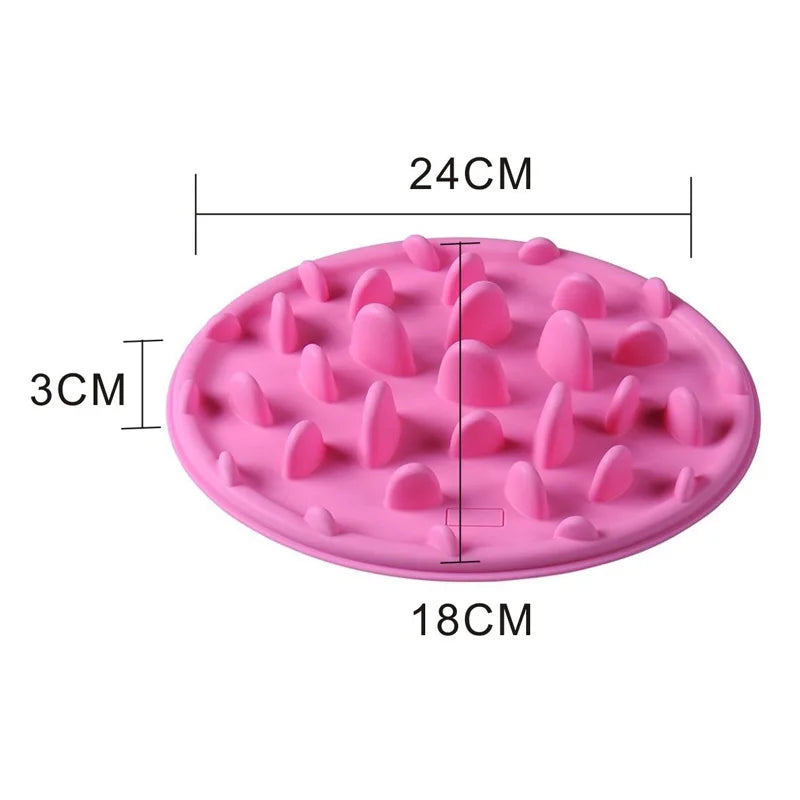 Pet Puppy Dog Cat Slow Feeder Anti Slip Choke NoGulp Bloat Water Bowl Feed Dish