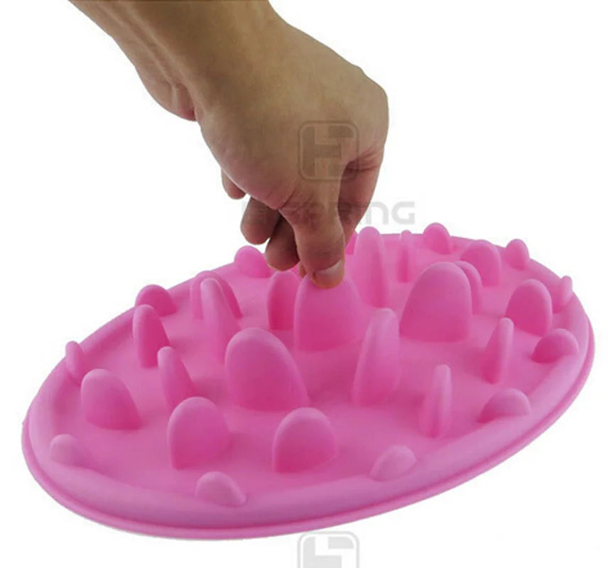 Pet Puppy Dog Cat Slow Feeder Anti Slip Choke NoGulp Bloat Water Bowl Feed Dish