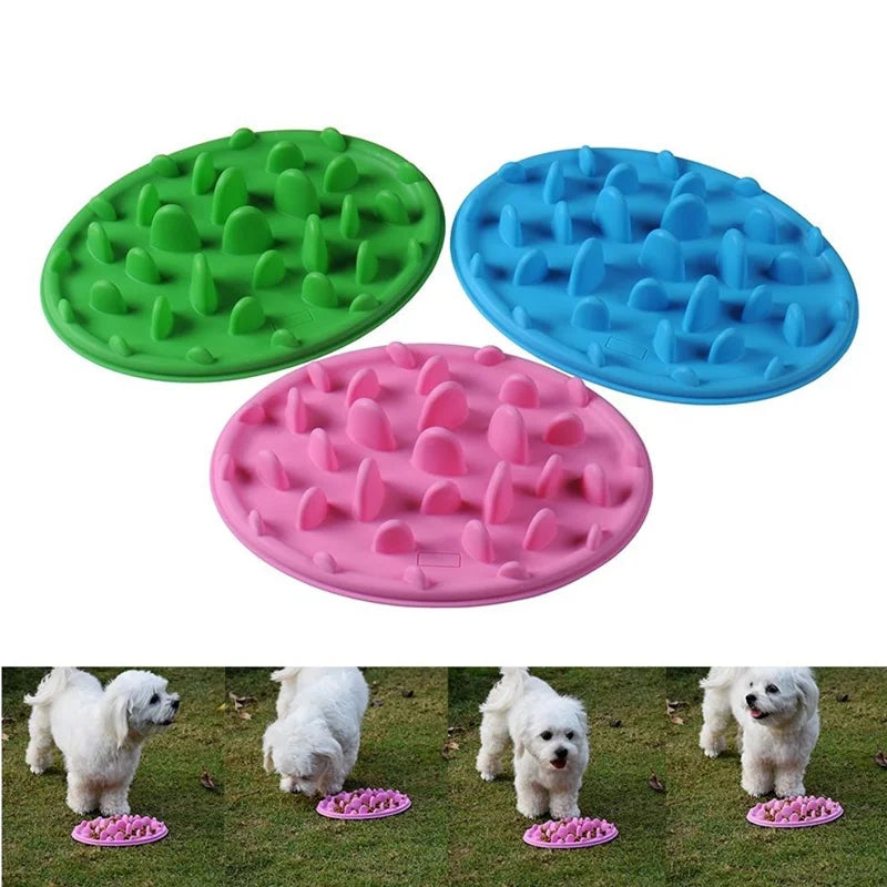 Pet Puppy Dog Cat Slow Feeder Anti Slip Choke NoGulp Bloat Water Bowl Feed Dish