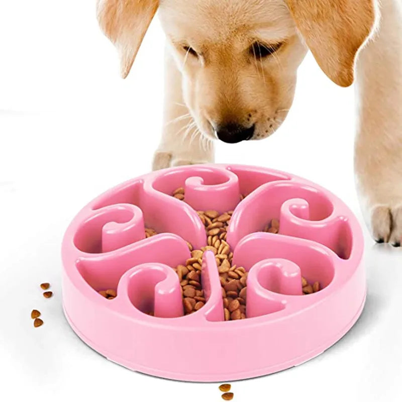 Pet Dog Slow Feeder Bowl Fun Non Slip Anti-Gulping Slower Food Feeding Dishes Eco Dog Bowl for Large Medium Small Dogs Puppy