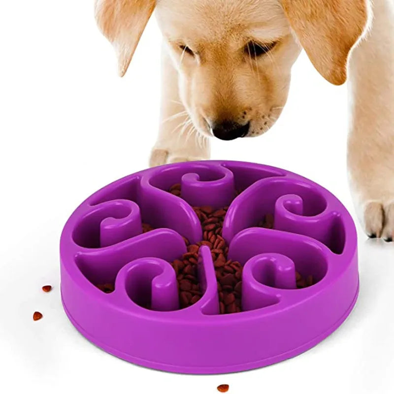 Pet Dog Slow Feeder Bowl Fun Non Slip Anti-Gulping Slower Food Feeding Dishes Eco Dog Bowl for Large Medium Small Dogs Puppy