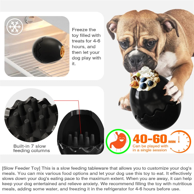 Dog Chew Toys Slow Feeder Leaking Food Increase IQ Release Anxiety Clean Teeth Interactive Game Training Dinosaur Shape Pet Toys