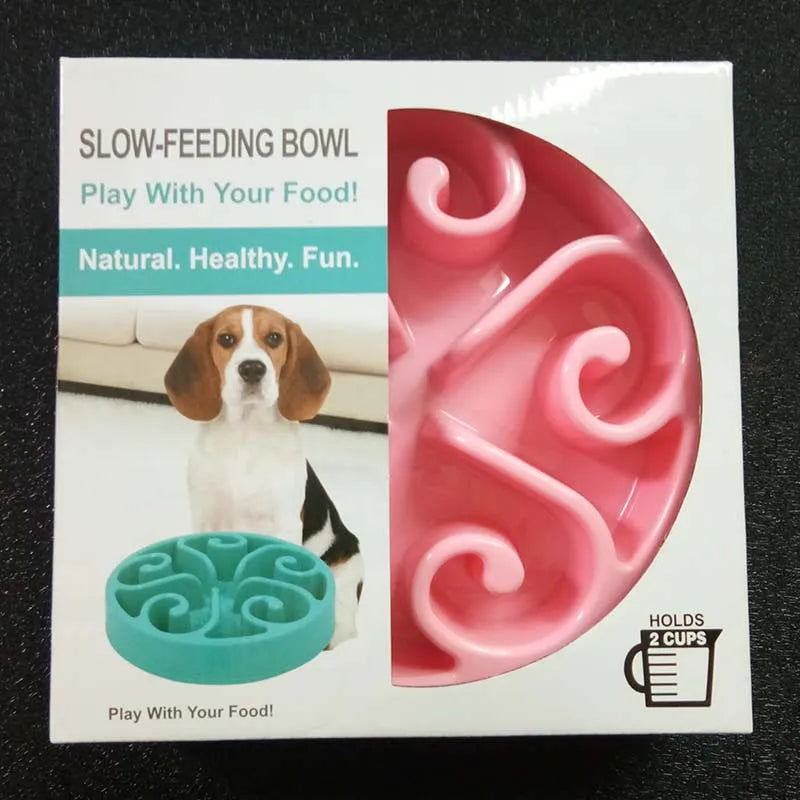 Pet Dog Slow Feeder Bowl Fun Non Slip Anti-Gulping Slower Food Feeding Dishes Eco Dog Bowl for Large Medium Small Dogs Puppy