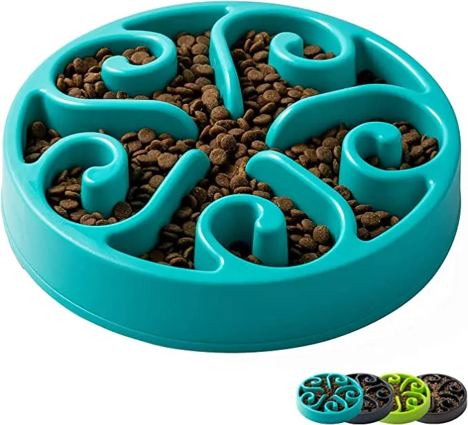 Pet Dog Slow Feeder Bowl Fun Non Slip Anti-Gulping Slower Food Feeding Dishes Eco Dog Bowl for Large Medium Small Dogs Puppy