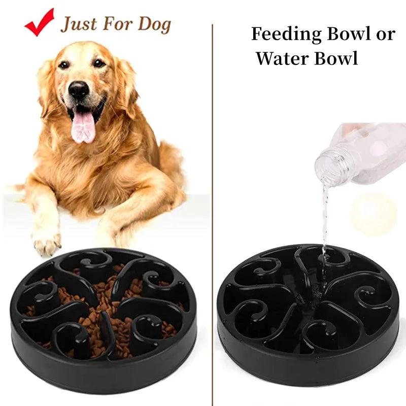 Pet Dog Slow Feeder Bowl Fun Non Slip Anti-Gulping Slower Food Feeding Dishes Eco Dog Bowl for Large Medium Small Dogs Puppy