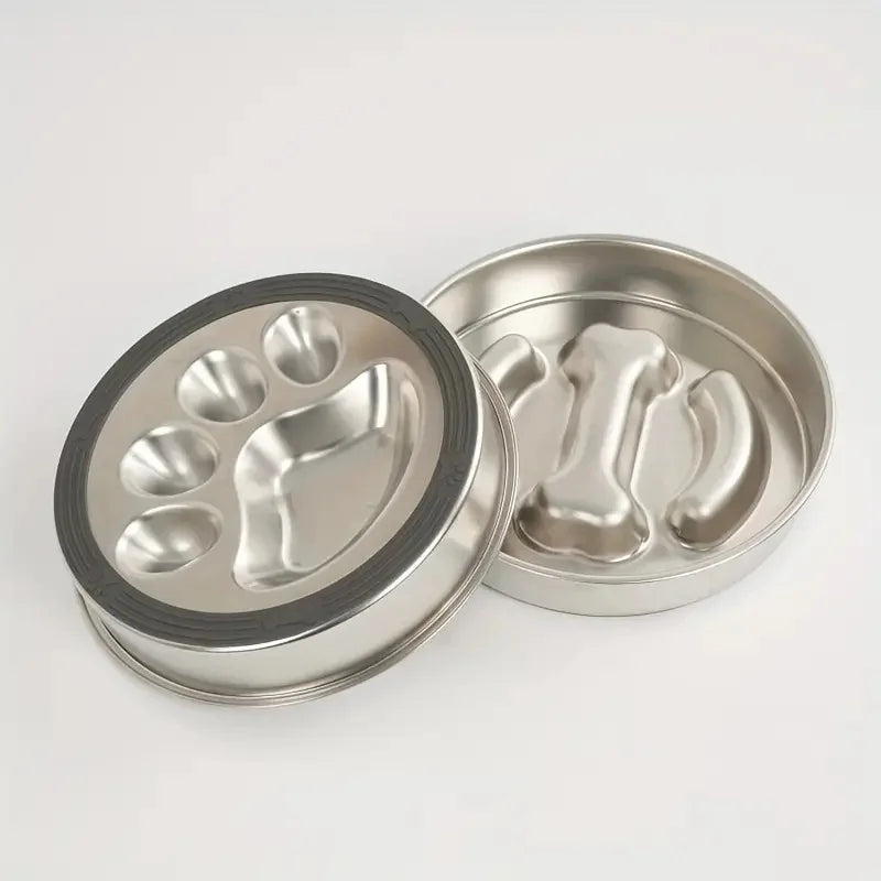 Premium Stainless Steel Pet Bowl Cervical Spine Protection for Dogs & Cats Pet Choke and Choke Prevention Slow Food Bowl